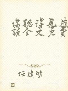 你听得见应橙小说全文免费阅读笔趣阁