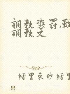 调教惩罚,鞭打调教文