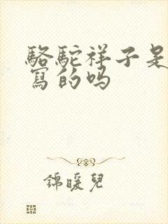 骆驼祥子是老舍写的吗 骆驼祥子是老舍写的吗