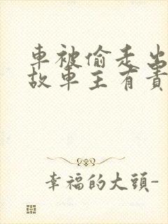 车被偷走出了事故车主有责任吗