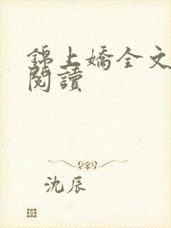 锦上娇全文免费阅读