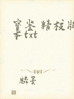 宝鉴 精校版全本txt