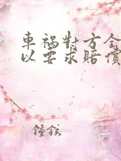 车祸对方全责可以要求赔偿什么