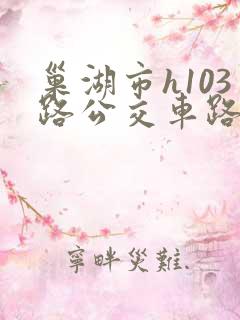 巢湖市h103路公交车路线
