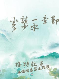 小说一章节大概多少字