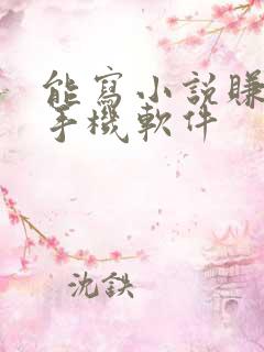 能写小说赚钱的手机软件
