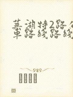 芜湖特2路公交车路线路线查询