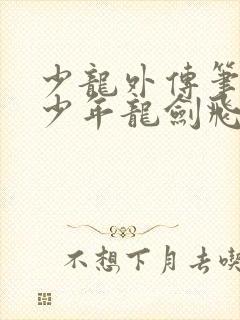少龙外传笔趣阁少年龙剑飞