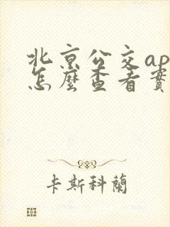 北京公交app怎么查看实时公交