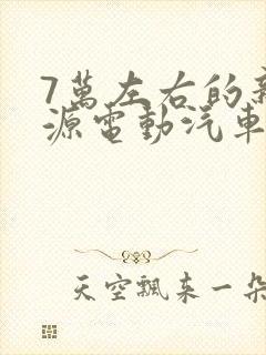7万左右的新能源电动汽车哪个好