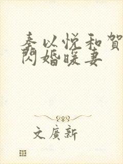 秦以悦和贺少的闪婚暖妻
