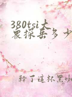 380tsi大众探岳多少钱