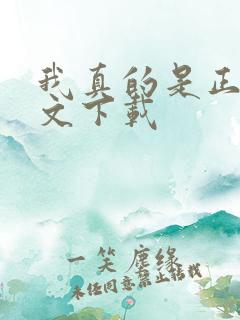 我真的是正派全文下载