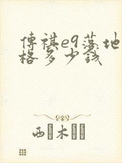 传祺e9落地价格多少钱