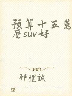 预算十五万买什么suv好