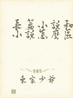 长篇小说和中篇小说怎么区分