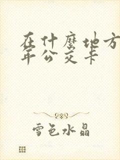 在什么地方办老年公交卡 在什么地方办老年公交卡