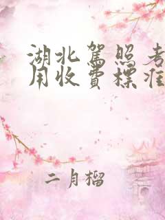 湖北驾照考试费用收费标准