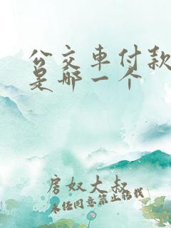 公交车付款软件是哪一个