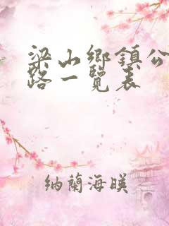 梁山乡镇公交线路一览表