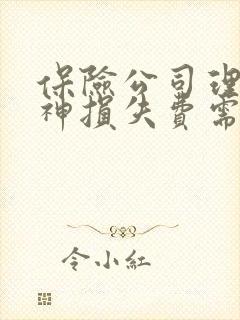 保险公司理赔精神损失费需要怎么赔付
