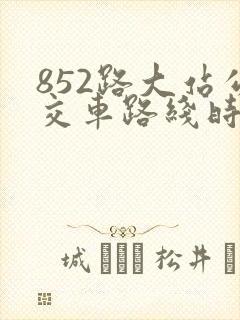 852路大站公交车路线时间表