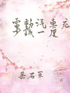 电动汽车充电多少钱一度