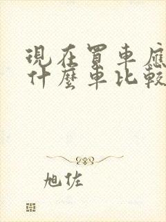 现在买车应该买什么车比较好