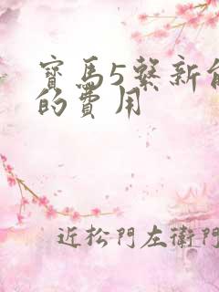 宝马5系新能源的费用