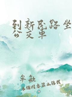 到新民路坐几路公交车