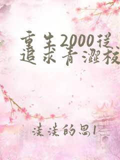 重生2000从追求青涩校花同桌开始痞子老妖著