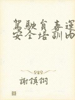 驾驶员春运期间安全培训内容 驾驶员春运期间安全培训内容