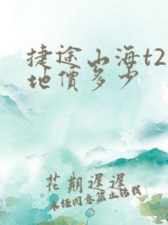 捷途山海t2落地价多少