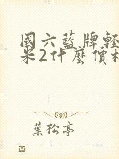 国六蓝牌轻卡4米2什么价格