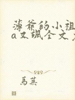 薄爷的小祖宗又a又飒全文免费阅读