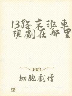 13路末班车电视剧在哪里看