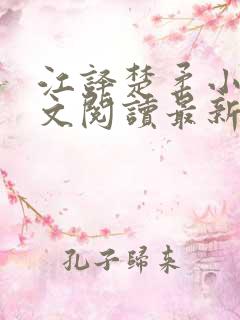 江译楚柔小说全文阅读最新章节列表