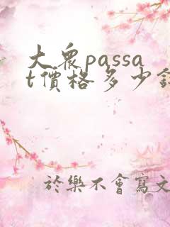 大众passat价格多少钱330tsi