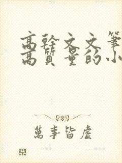 高干文文笔好的高质量的小说现代言情 高干文文笔好的高质量的小说现代言情