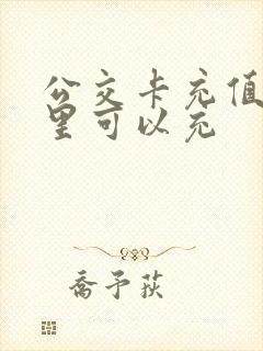 公交卡充值在哪里可以充