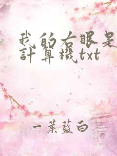 我的右眼是神级计算机txt 我的右眼是神级计算机txt