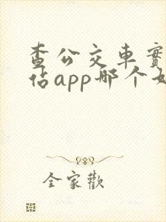 查公交车实时到站app哪个好用