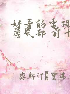 好看的电视剧推荐几部 前十名2024