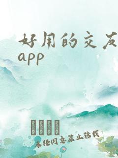 好用的交友聊天app 好用的交友聊天app