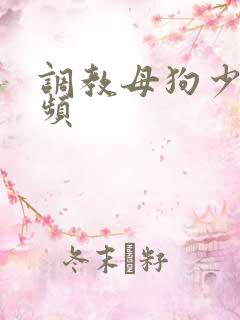 调教母狗少妇视频
