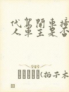 代驾开车撞死2人车主是否担责