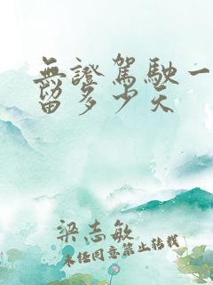 无证驾驶一般拘留多少天