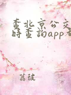 查北京公交车实时查询app都有哪些