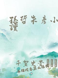孙哲朱彦小说阅读