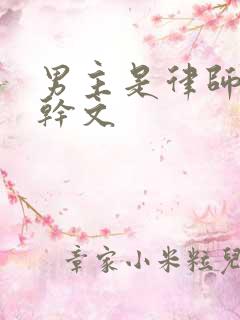 男主是律师的高干文